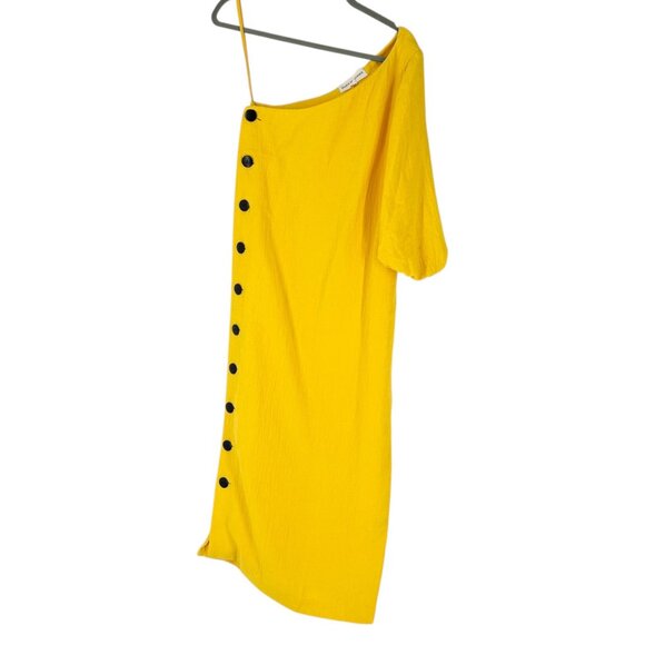 Mara Hoffman Emilie One Shoulder Button Detail Dress - Picture 2 of 7